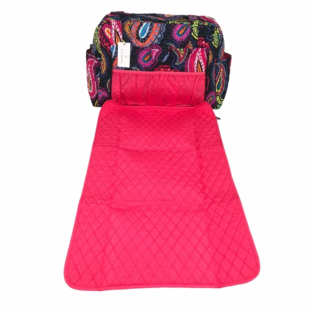 Vera Bradley Twilight Paisley Baby Bag Pink Black